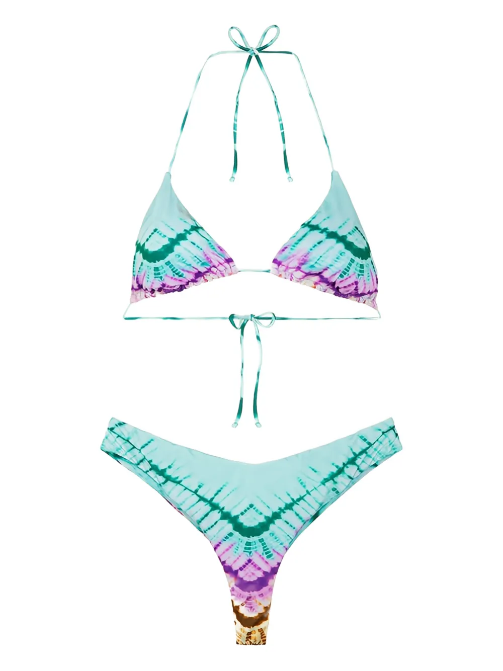 f**k  tie-dye triangle bikini | Blue | Image 1