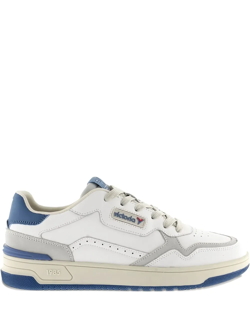 Victoria leather panelled sneakers | White | Image 1