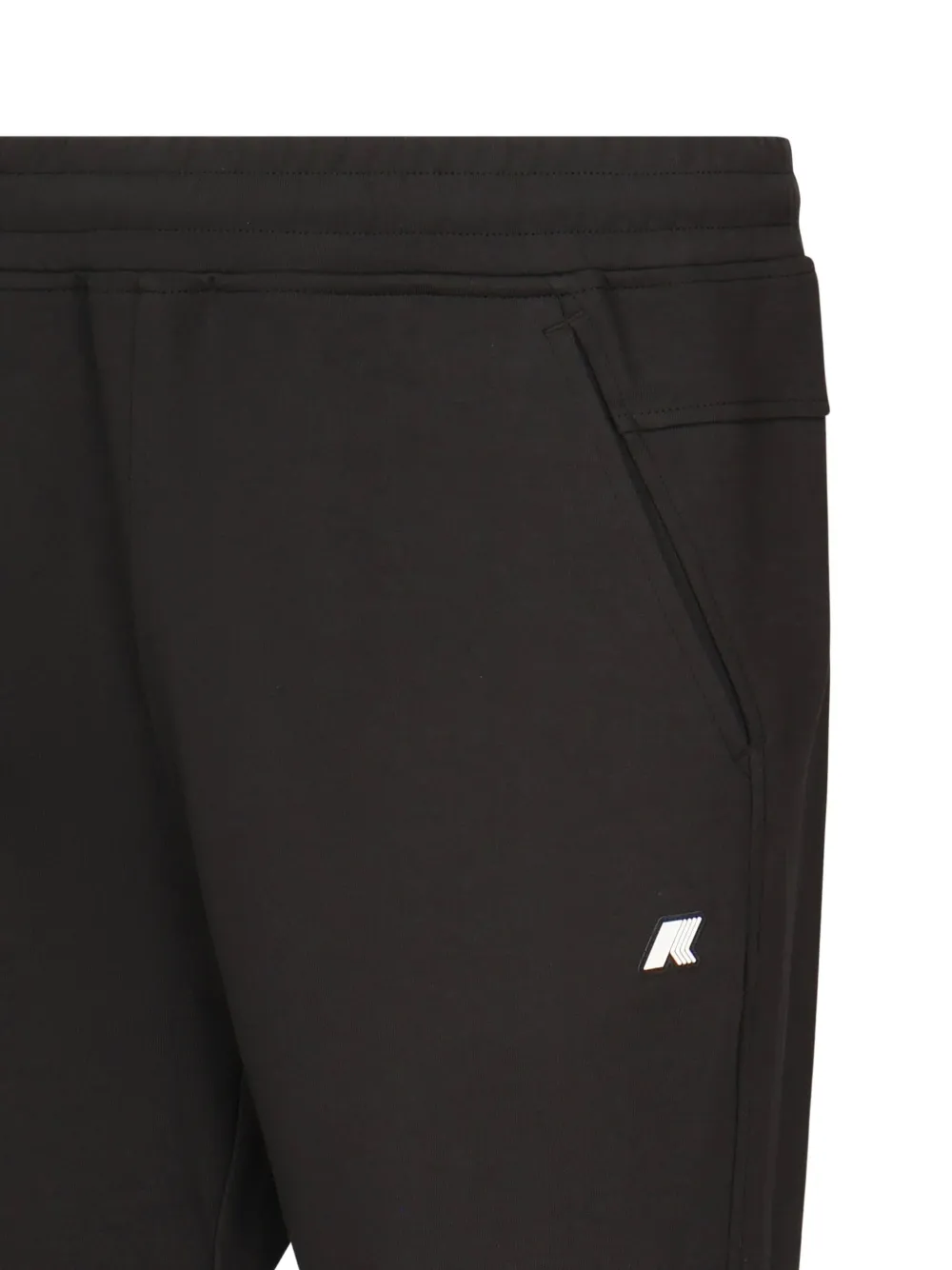 K-Way Broek met elastische taille van katoenblend Zwart