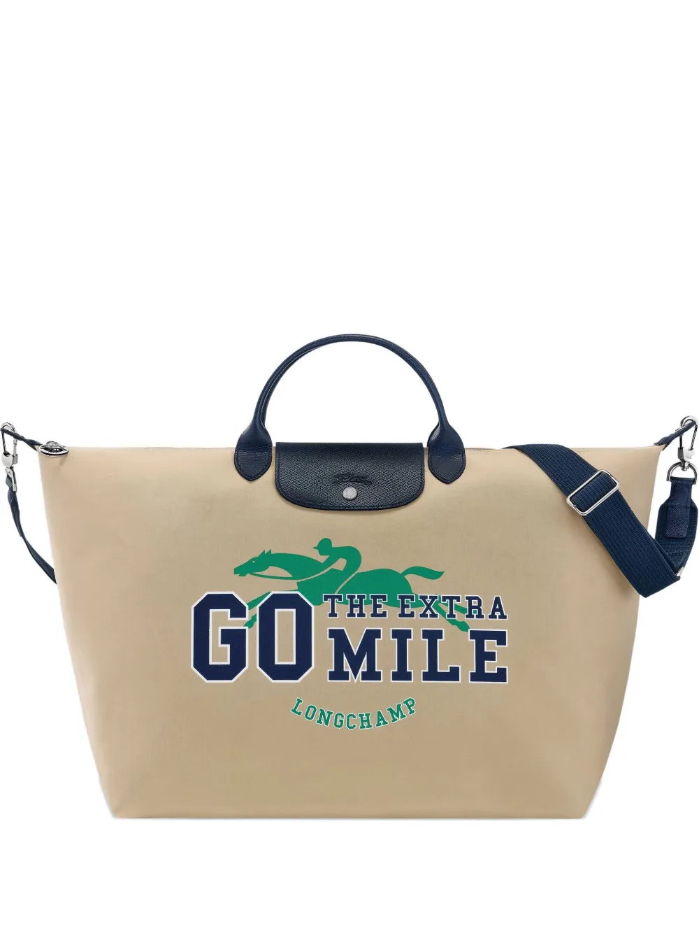 Longchamp logo-print tote bag Beige