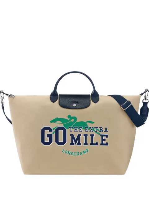 Longchamp logo-print tote bag
