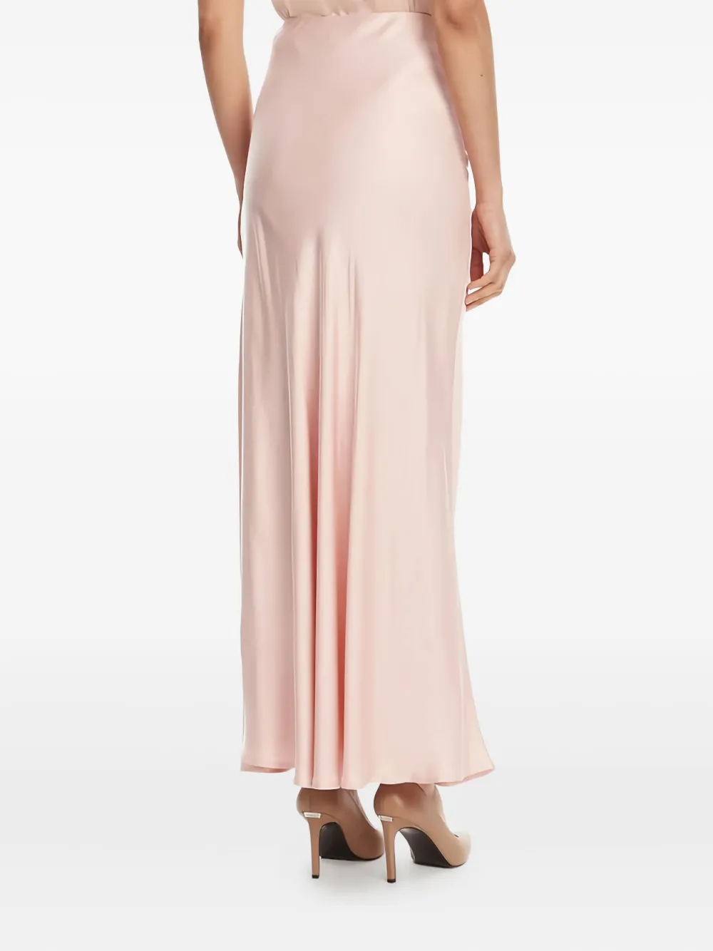 Vicolo Bias-cut Slip Maxi Skirt In Pink