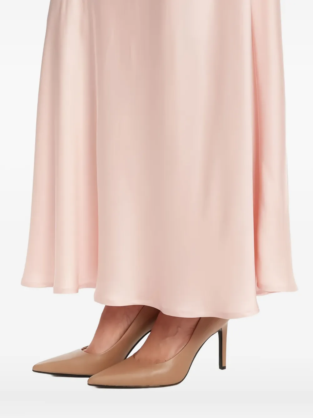 Vicolo Bias-cut Slip Maxi Skirt In Pink