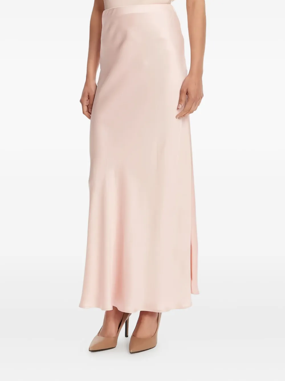 Vicolo Bias-cut Slip Maxi Skirt In Pink
