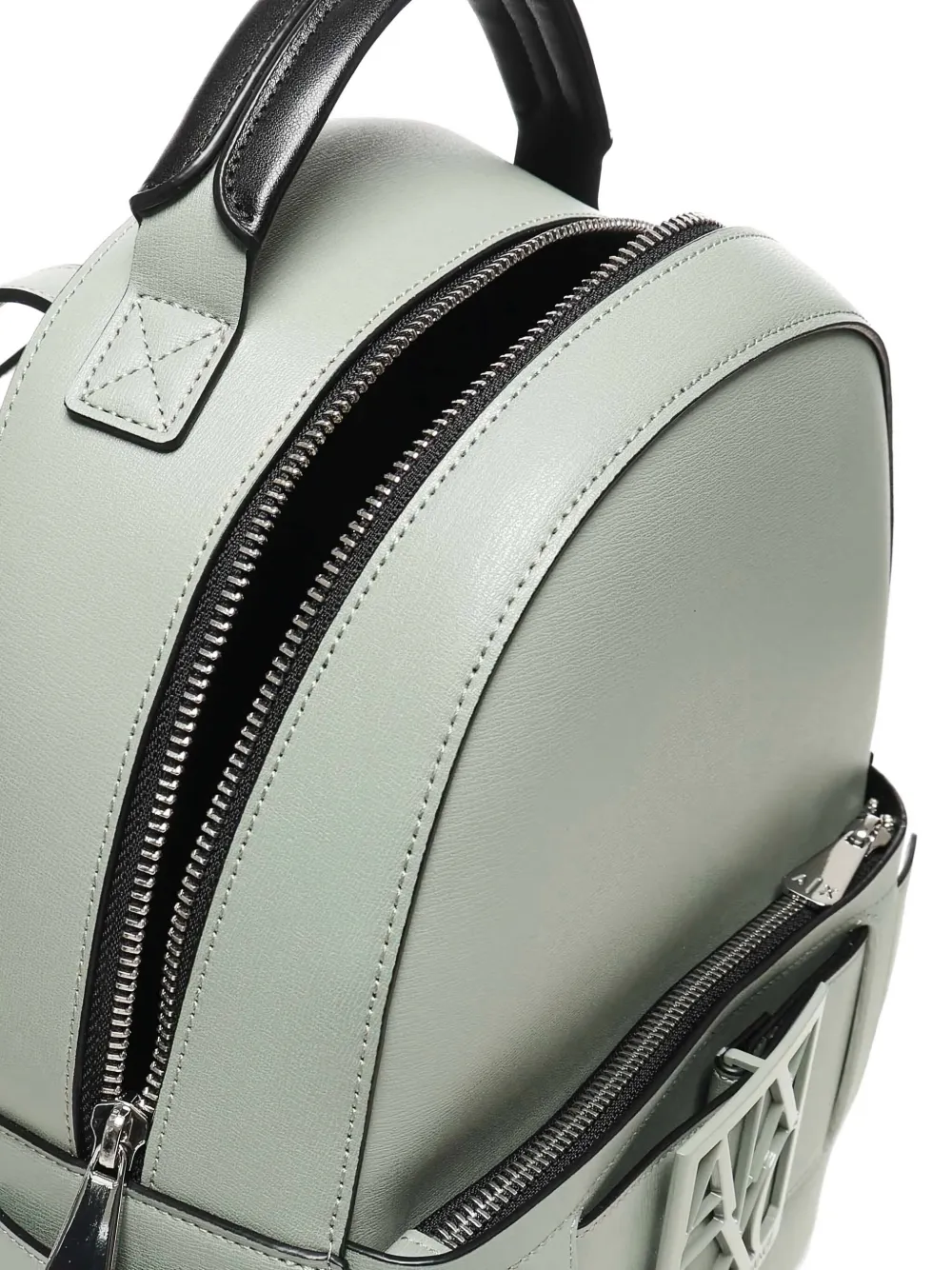 Armani Exchange logo-buckle backpack Groen