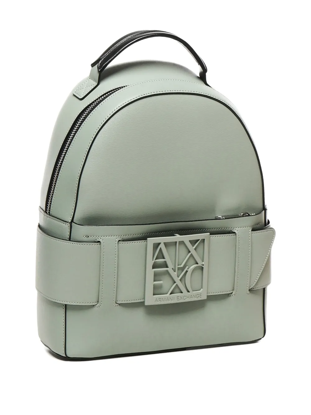 Armani Exchange logo-buckle backpack Groen