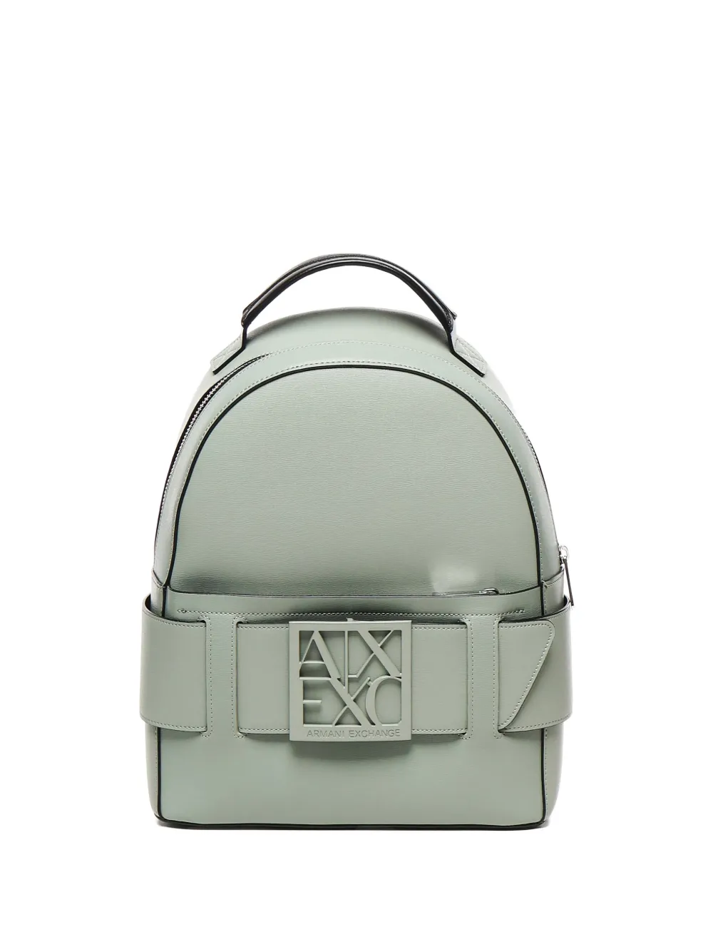 Armani Exchange logo-buckle backpack Groen