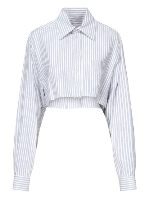 Nineminutes striped cropped shirt