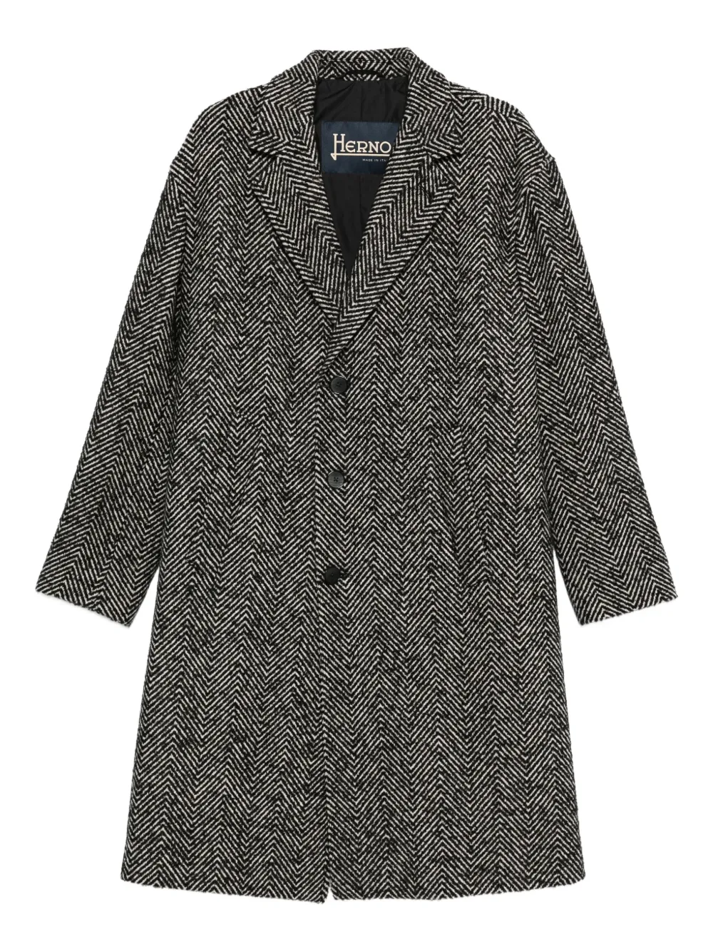 Herno single-breasted coat Zwart