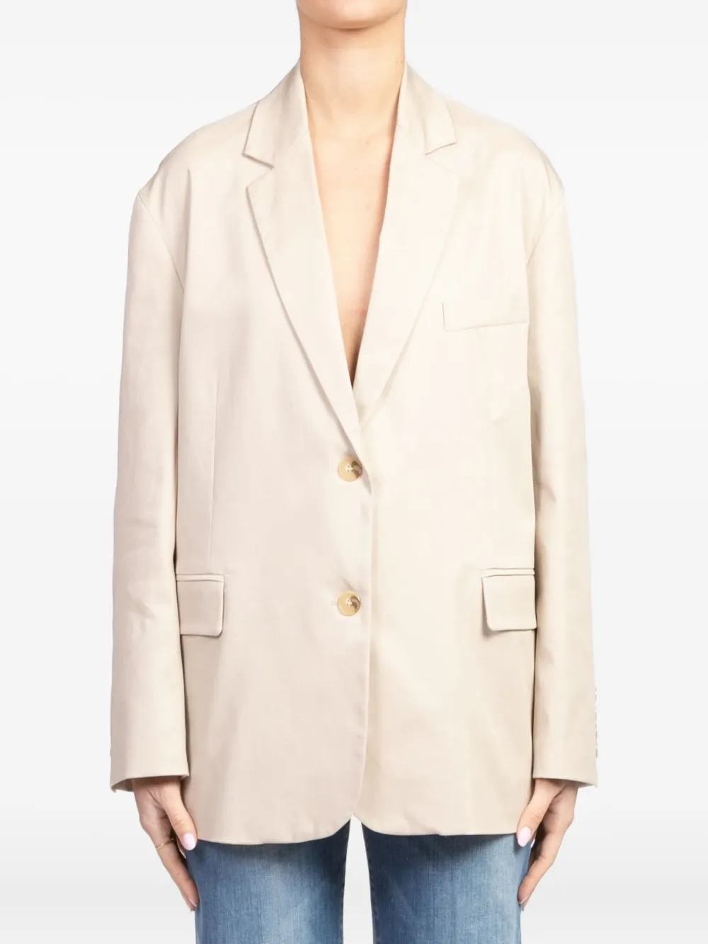 VICOLO notched-lapels blazer | Neutrals | Image 1