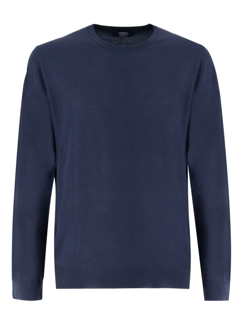 Fedeli Trui met ronde hals en lange mouwen Blauw