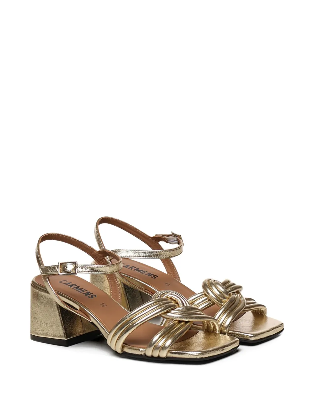 Carmens 50mm knotted square-toe sandals Neri e Grigi