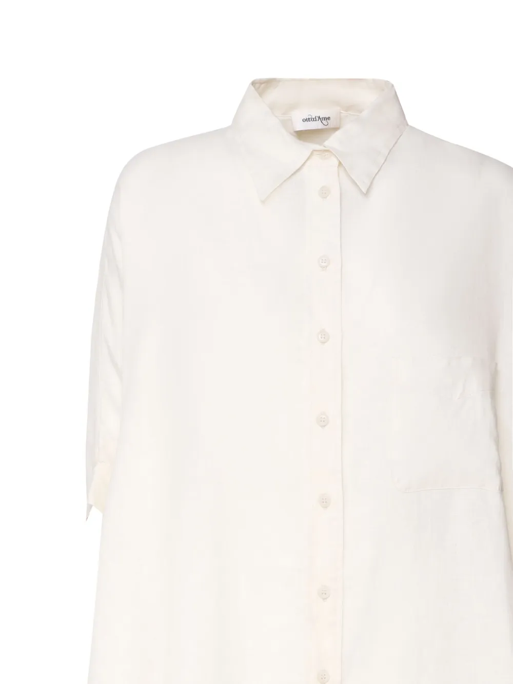 Ottod'Ame asymmetric shirt dress Wit
