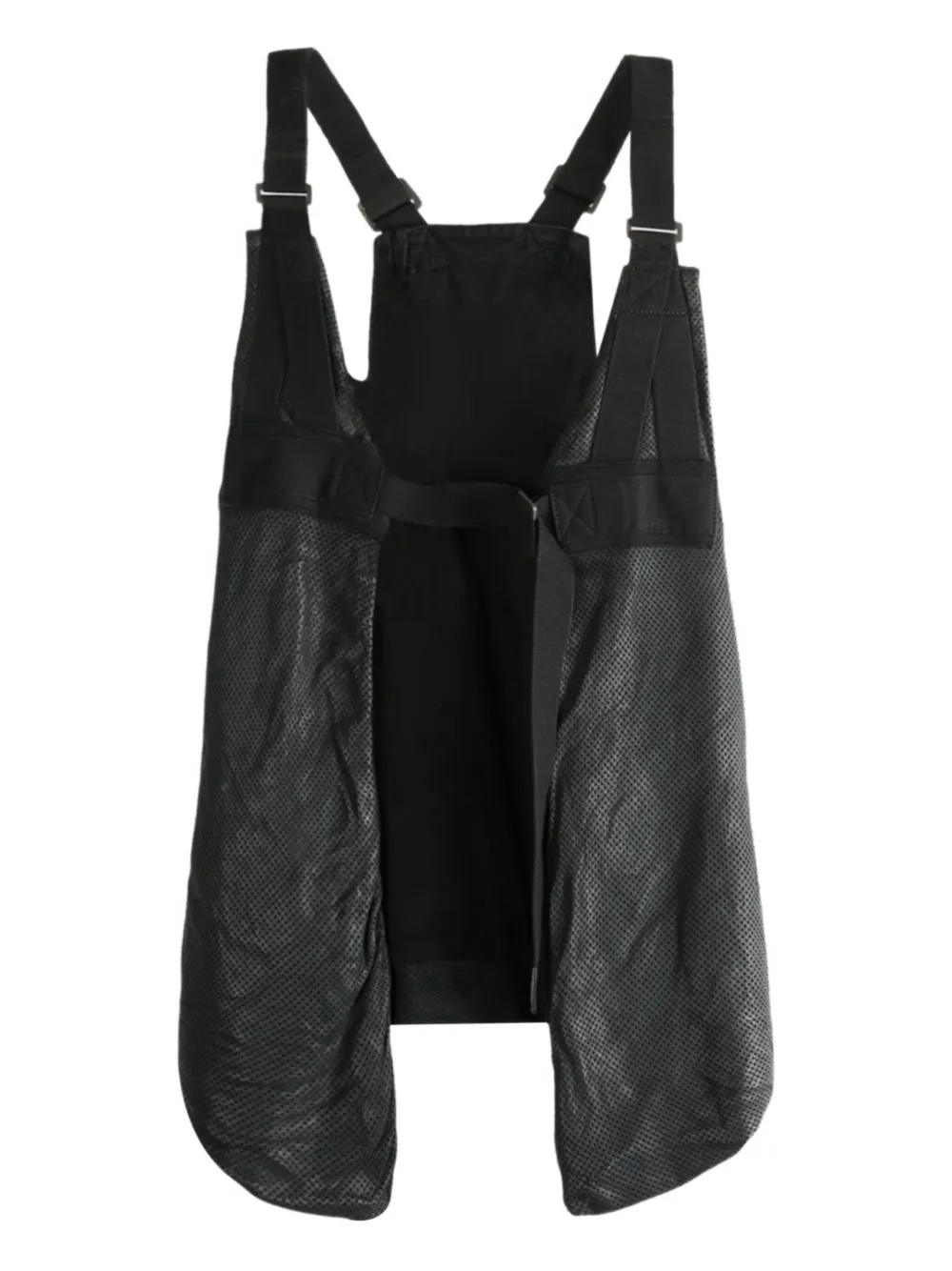 perforated-leather strap vest