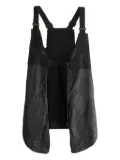 Boris Bidjan Saberi perforated-leather strap vest - Black