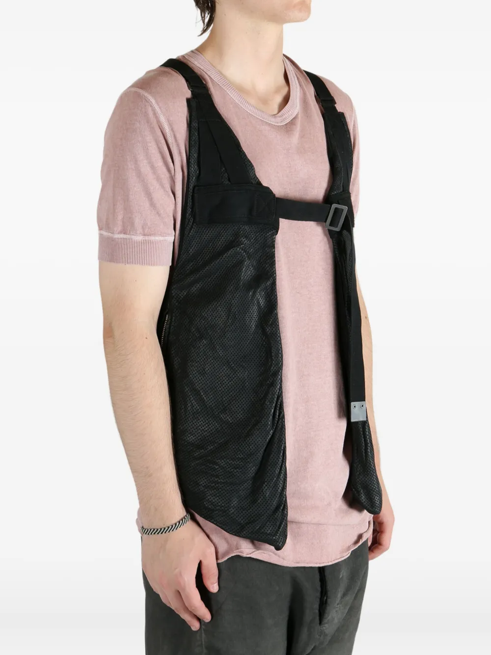 Boris Bidjan Saberi perforated-leather strap vest | Vests & Tank Tops | Image 2
