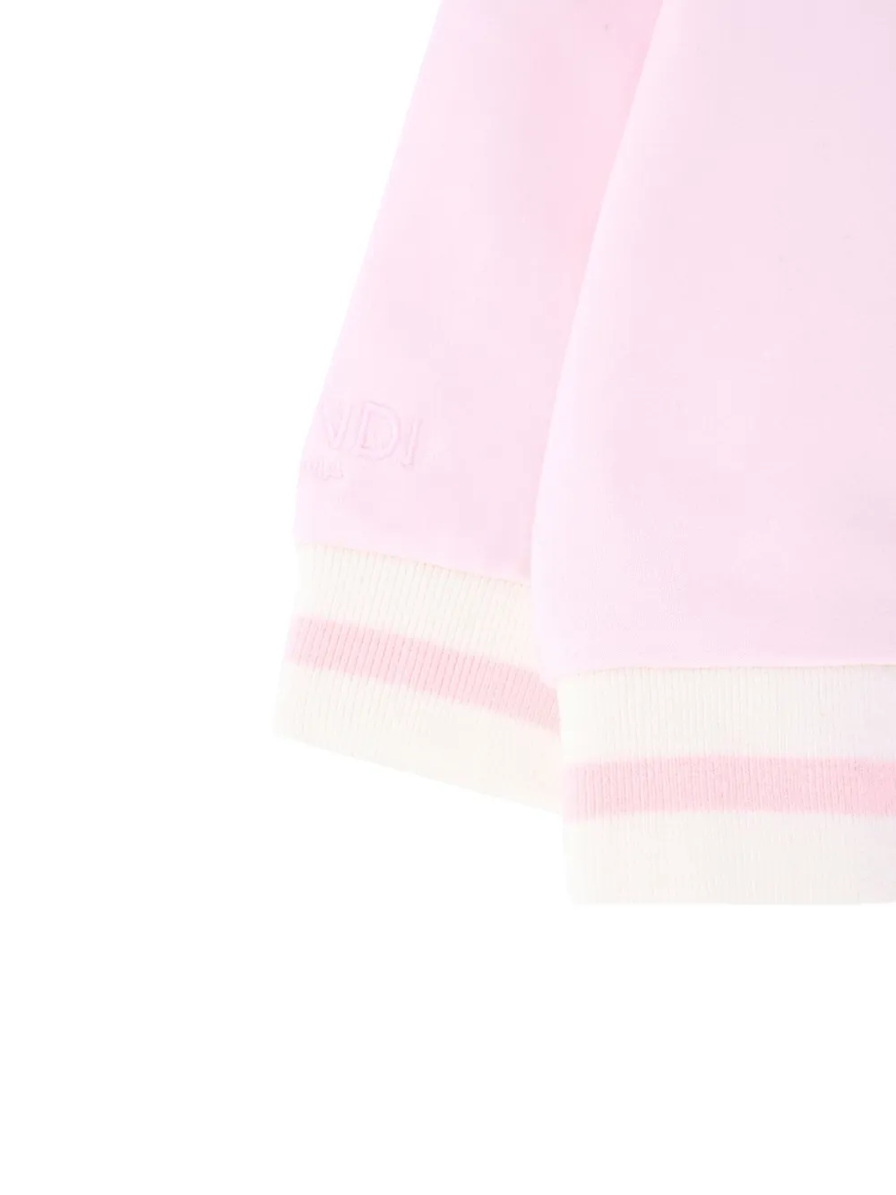 Fendi Kids Sweater met beerzak en geribbelde afwerking Roze
