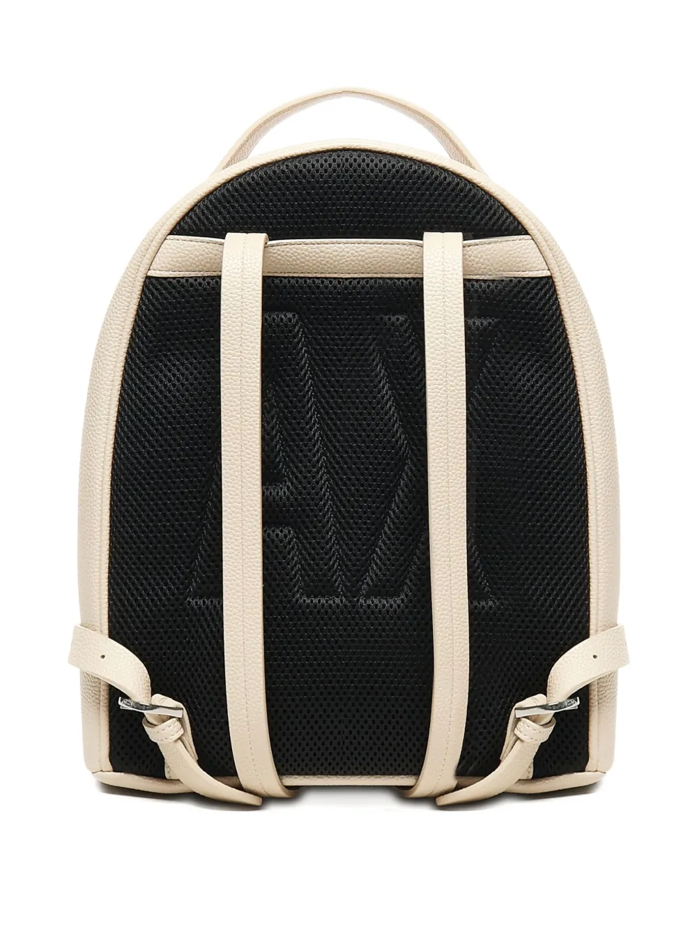 Armani Exchange logo-stamp top-handle backpack Beige