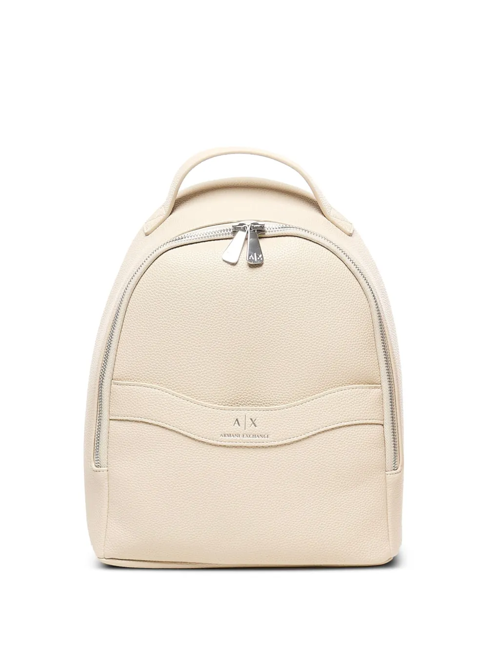 Armani Exchange Rugzak met logoprint en handgreep Beige