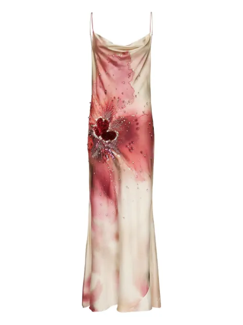 Marciano cowl-neck sequin-embellished dress