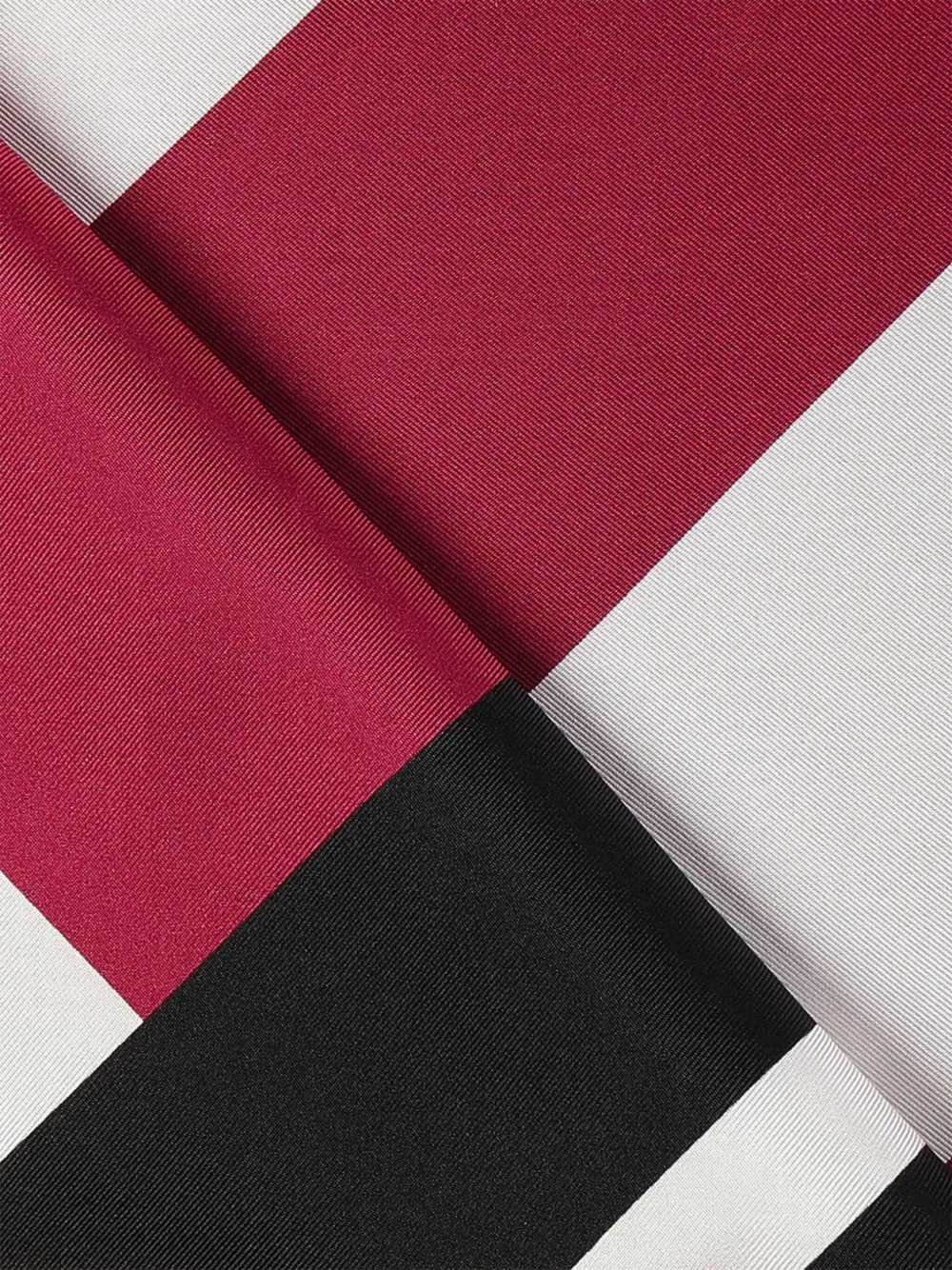 Coccinelle geometric-pattern silk scarf Rood
