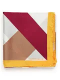 Coccinelle geometric-pattern silk scarf - Red