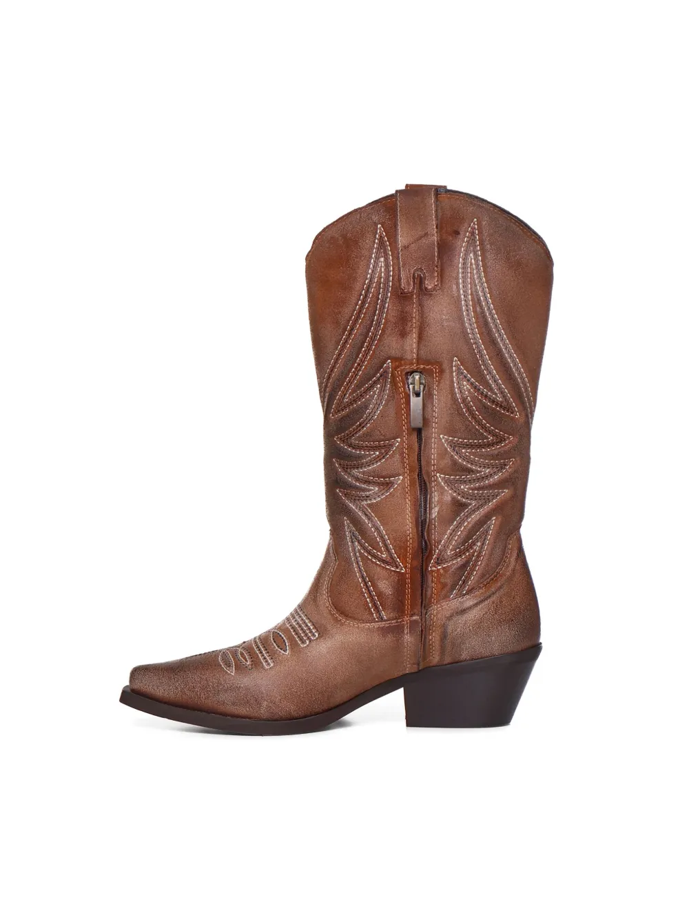 Metisse 40mm embroidered zip-detail cowboy boots Bruin