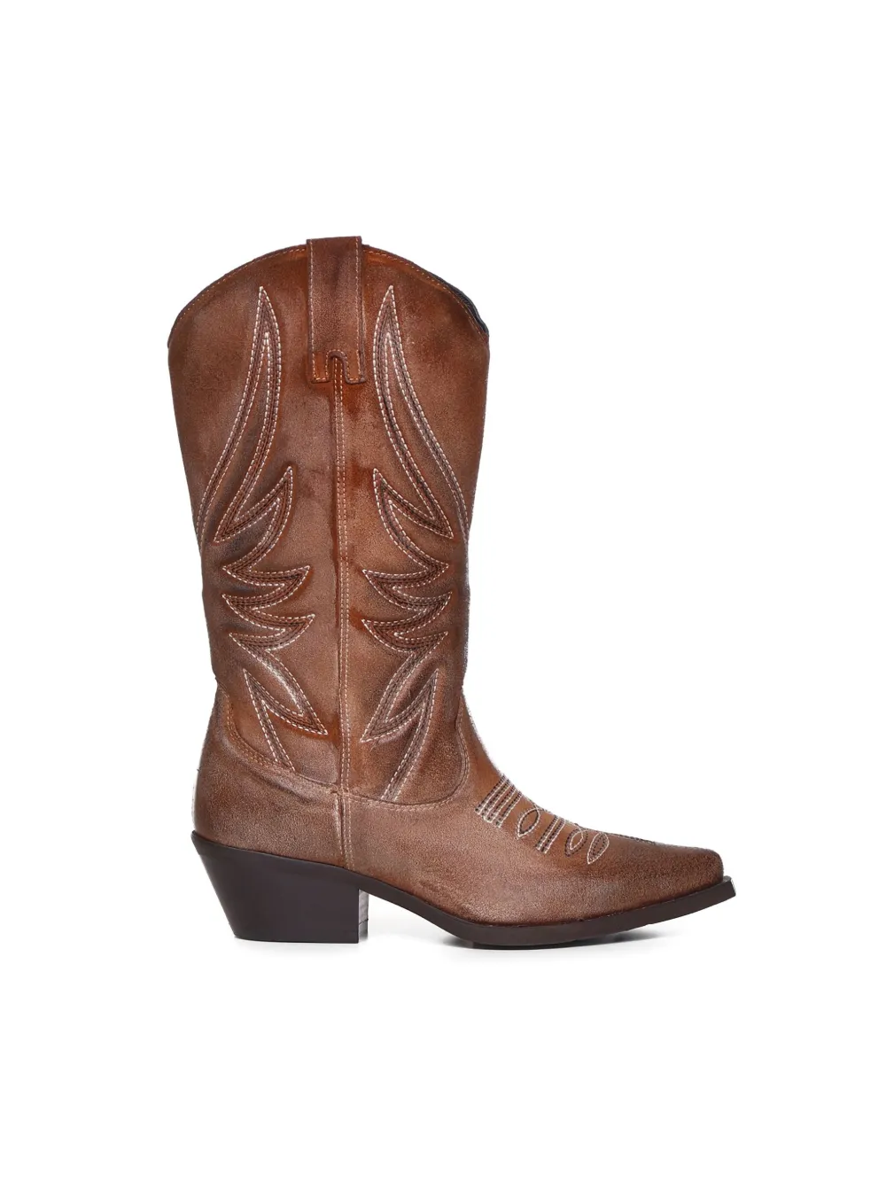 Metisse 40mm embroidered zip-detail cowboy boots Bruin