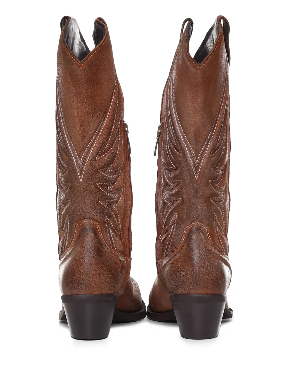 Metisse 40mm embroidered zip-detail cowboy boots Brown