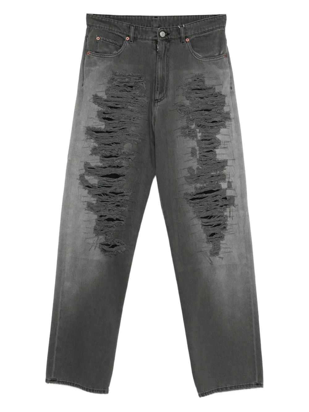 MM6 Maison Margiela distressed-frayed jeans Grijs