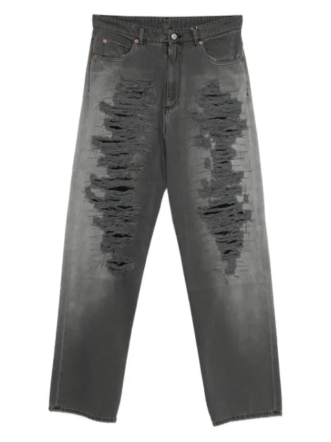 MM6 Maison Margiela Calça jeans com efeito destroyed