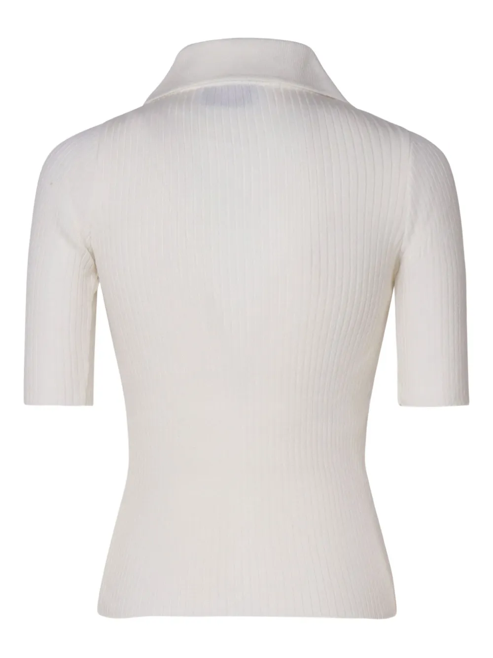 MARIUCCIA MILANO Geribbelde blouse verfraaid met kristallen - Wit