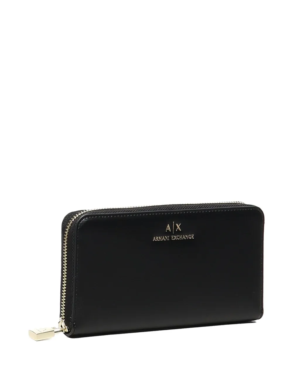 Armani Exchange Jane logo zip-around wallet Zwart
