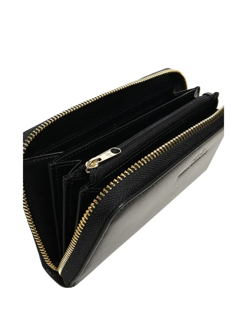 Armani Exchange Jane logo zip-around wallet Zwart