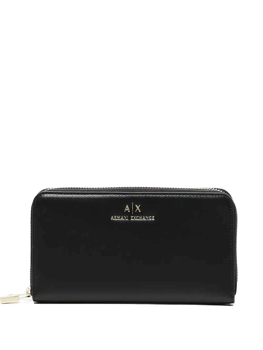 Armani Exchange Jane logo zip-around wallet Zwart