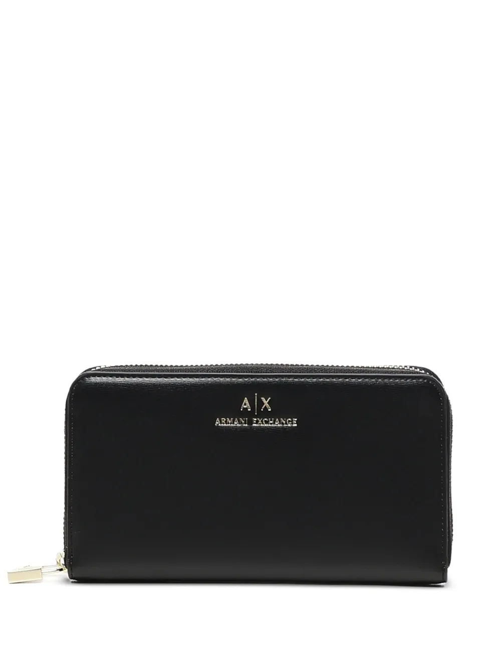 Armani Exchange Jane logo zip-around wallet Zwart