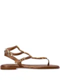 Kotris Sandals shell-chain leather sandals - Brown