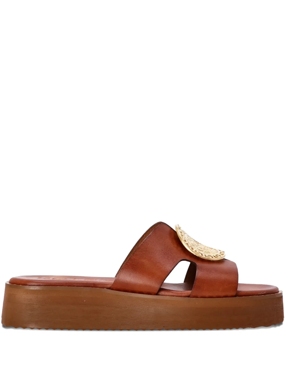 Kotris Sandals leather platform sandals | Brown | Image 1