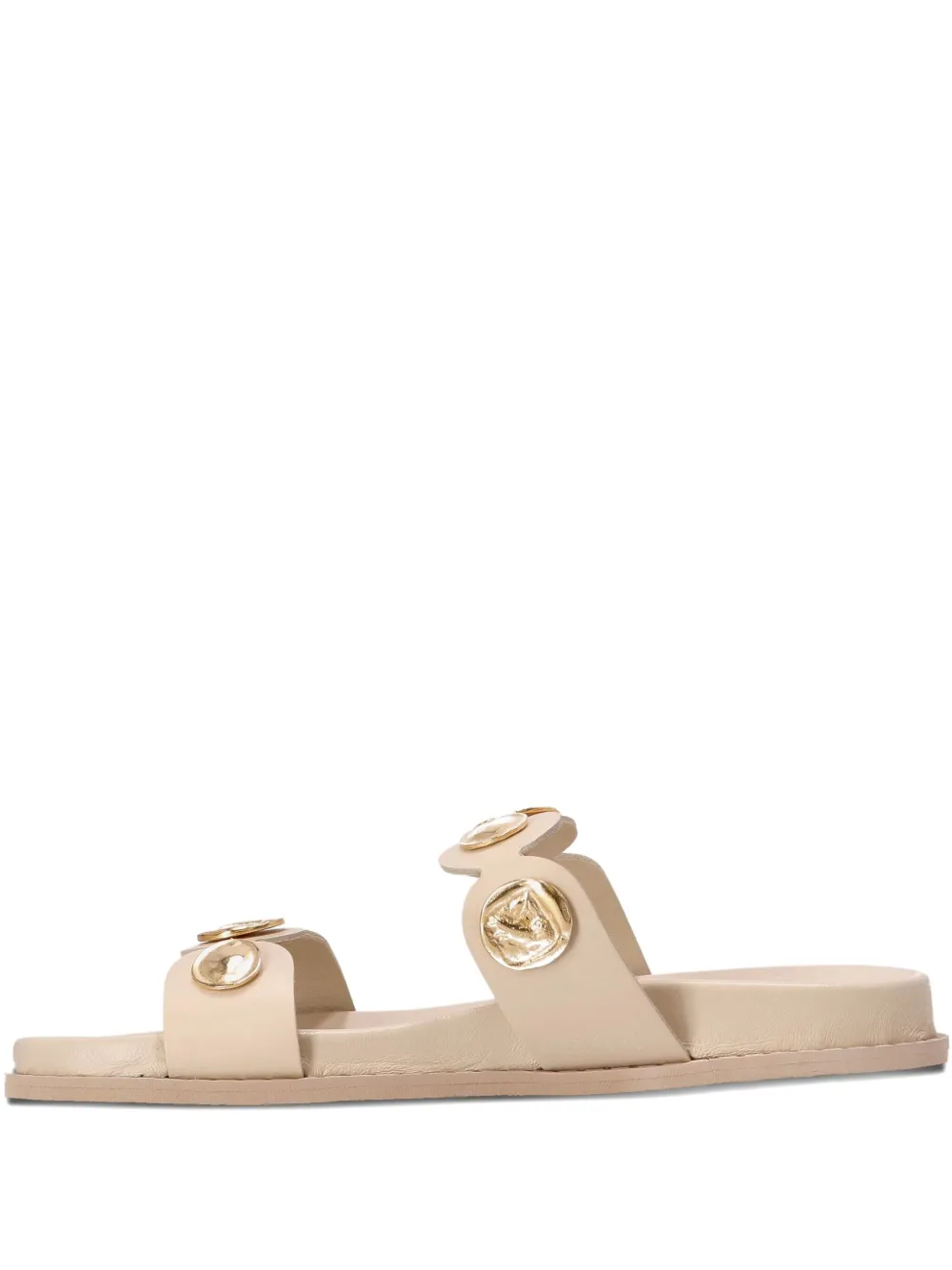 Kotris Sandals embellished double-strap sandals Neutrals