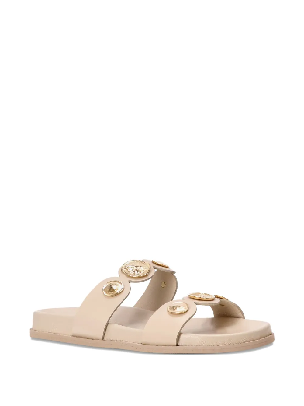 Kotris Sandals embellished double-strap sandals Neutrals