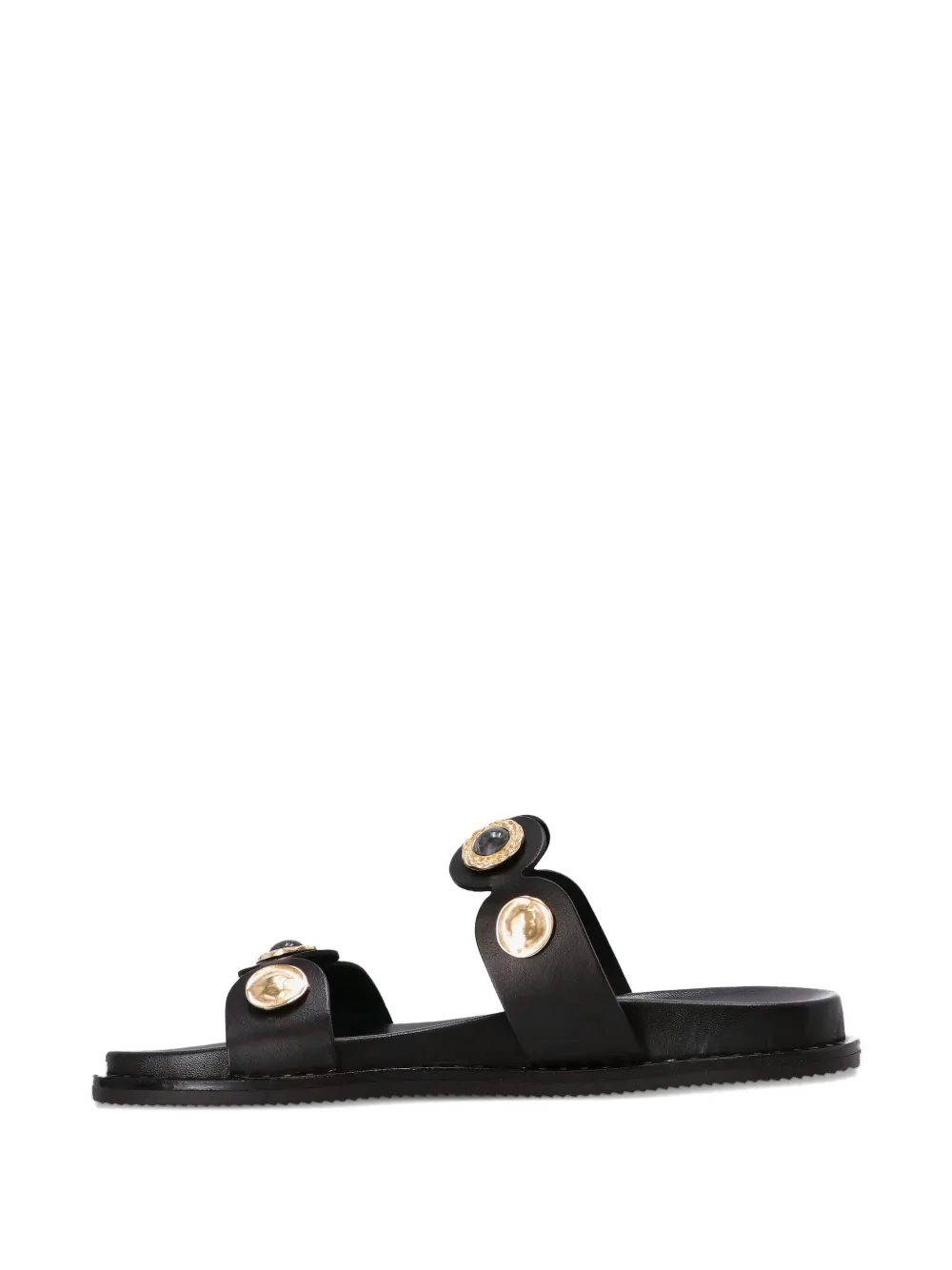 Kotris Sandals embellished double-strap sandals Black