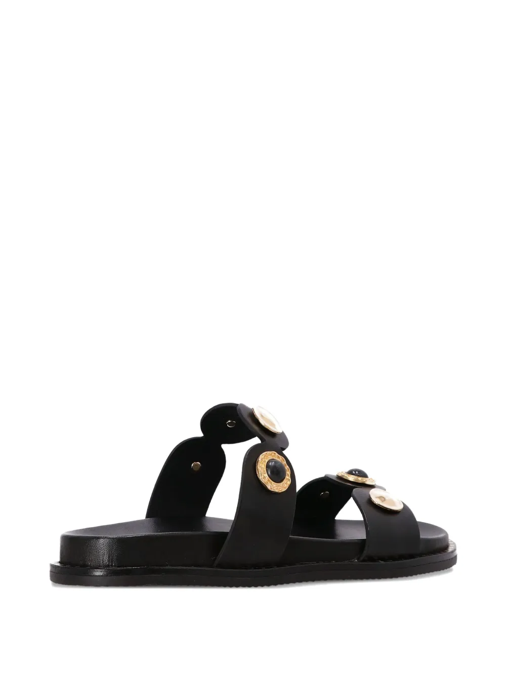 Kotris Sandals embellished double-strap sandals Black