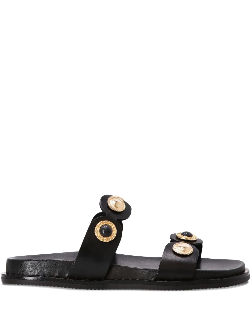Kotris Sandals embellished double-strap sandals Black