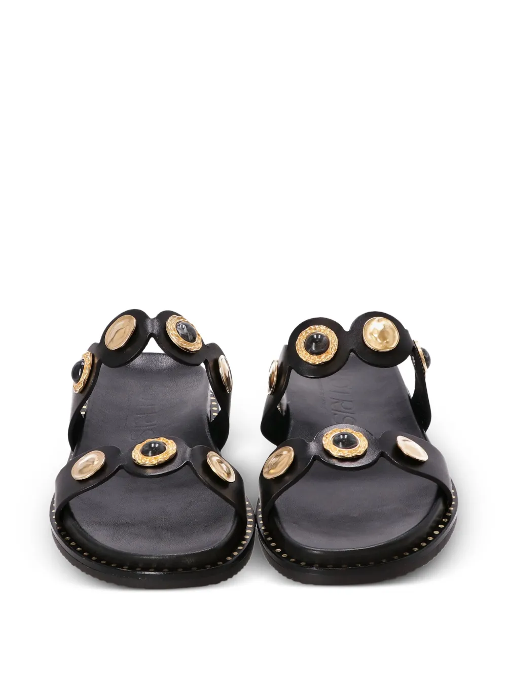 Kotris Sandals embellished double-strap sandals Black