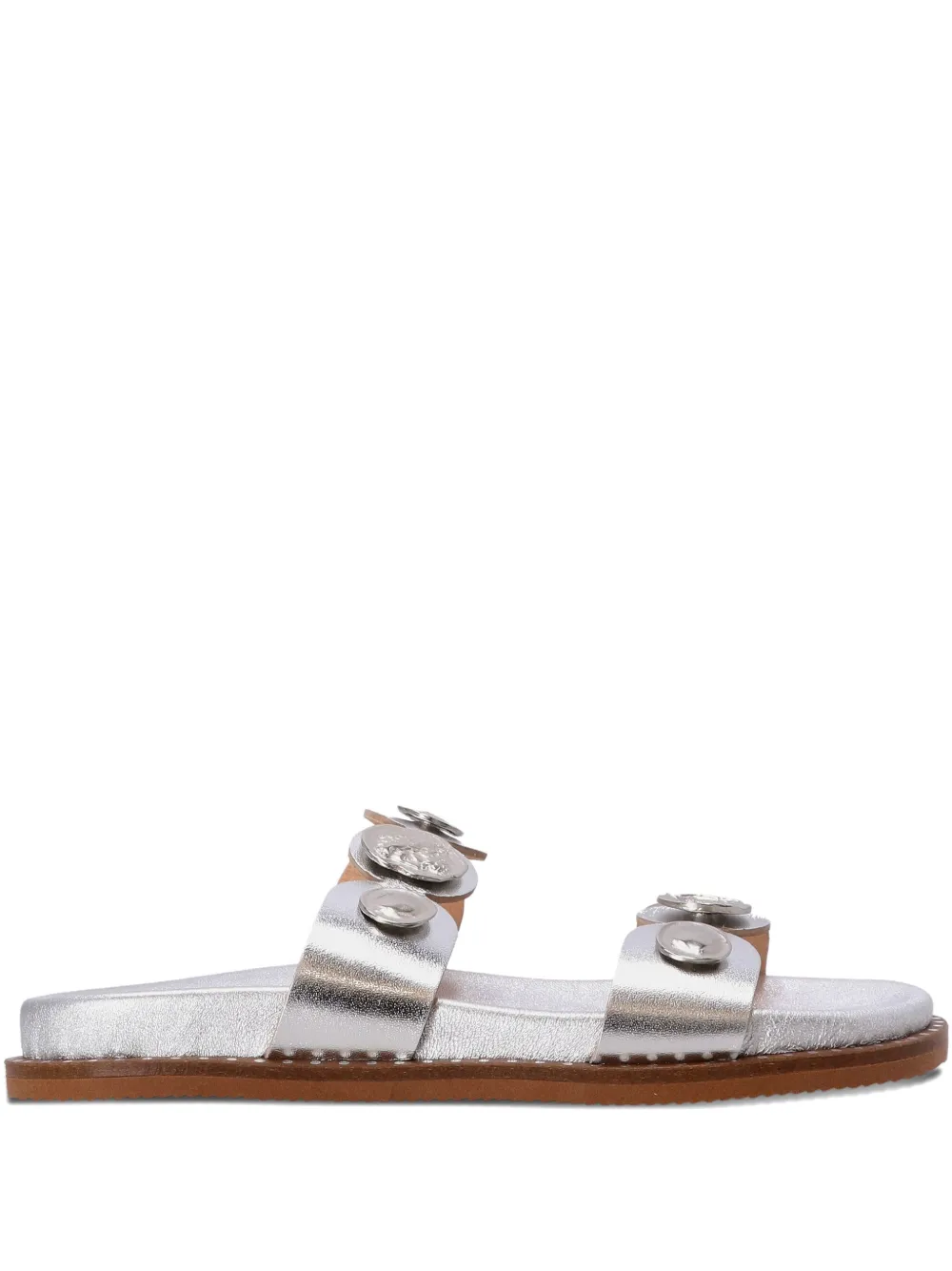 Kotris Sandals embellished metallic sandals Silver