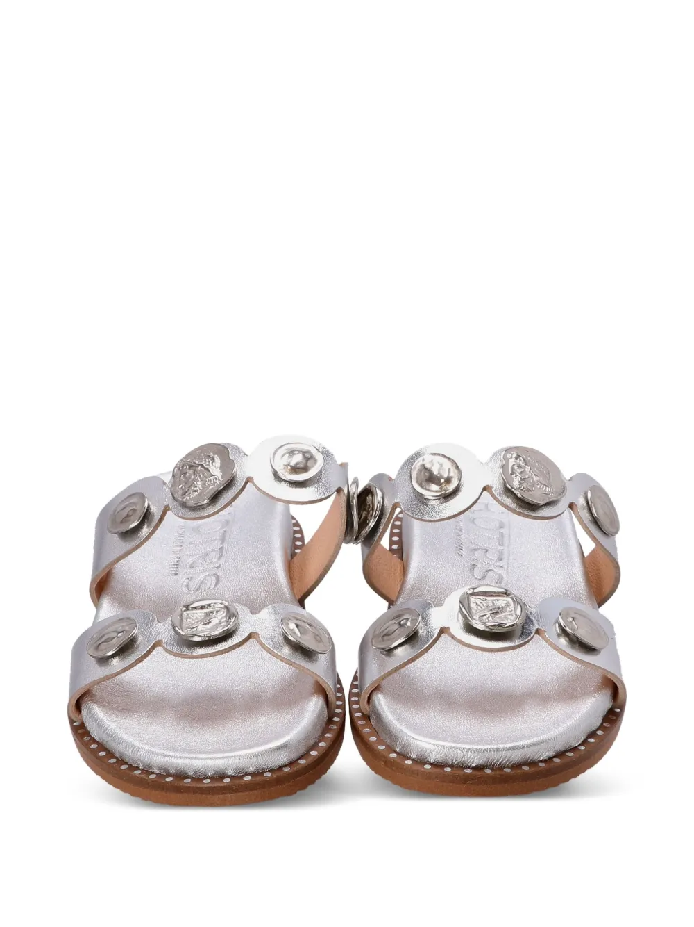 Kotris Sandals embellished metallic sandals Silver