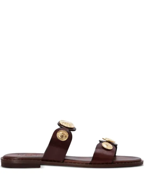 Kotris Sandals coin-embellished leather sandals