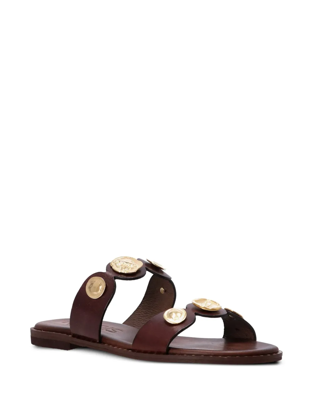 Kotris Sandals coin-embellished leather sandals | Flat Sandals | Image 2