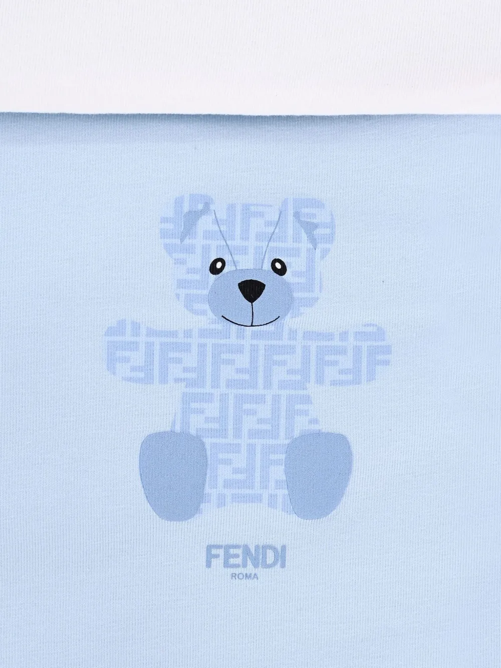 Fendi Kids Slaapzak met teddybeerpatroon Blauw
