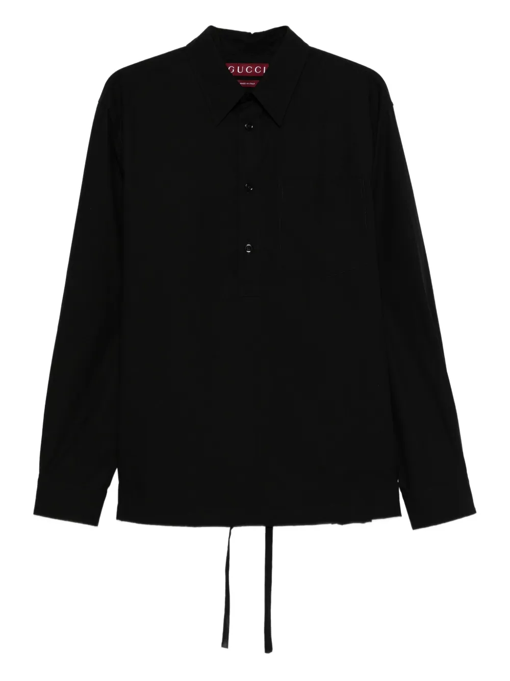 Gucci button-fastening drawstring shirt | Black | Image 1